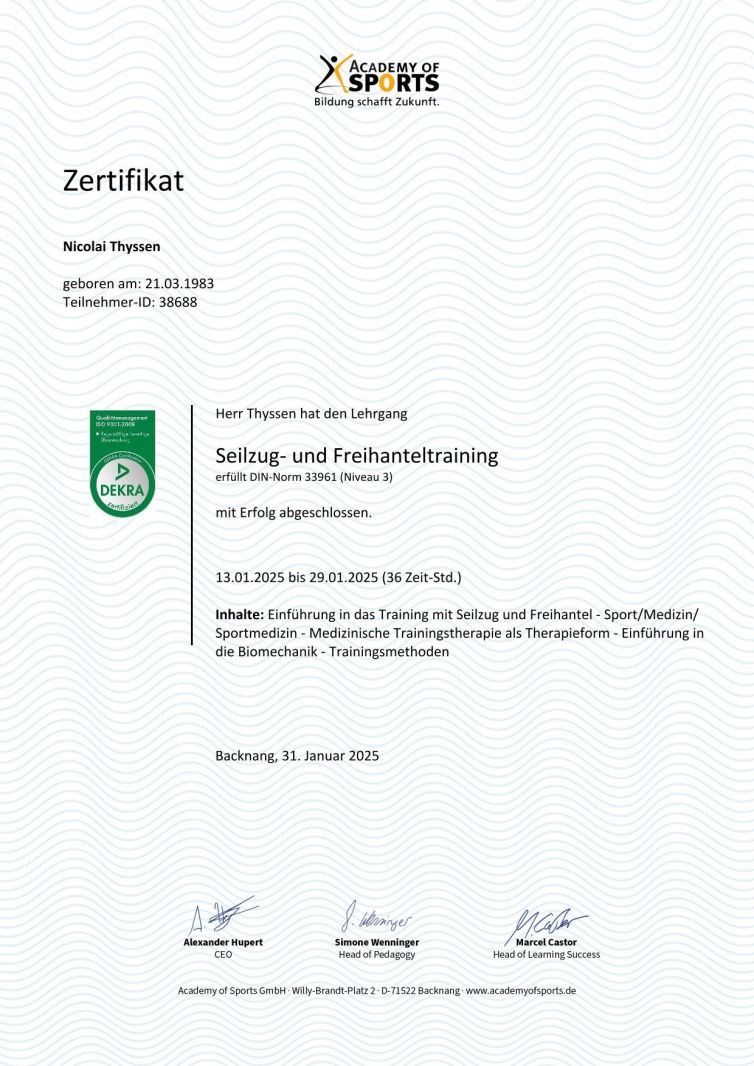 Seilzug-und Freihanteltrainer